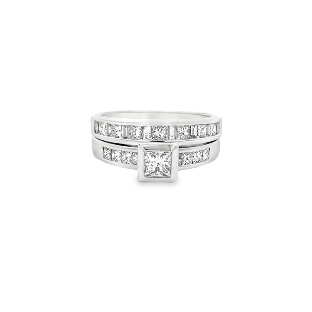 Diamond Duo Ring 18ct White Gold