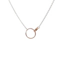 Petals Silver Necklace "Granddaughter"  With Linked Circles