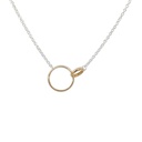 Petals Silver Necklace | "Cousins" With Linked Circles