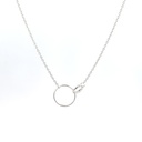 Petals Silver Necklace | "Cousins" With Linked Circles
