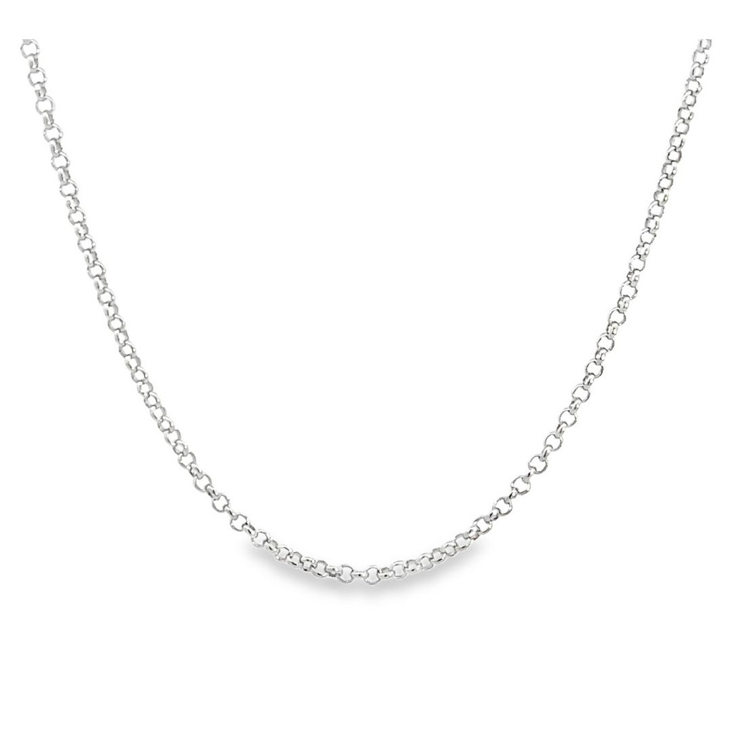 Chain Necklace | 18k White Gold Belcher
