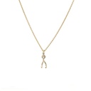 Wishbone Pendant | 9K Yellow Gold