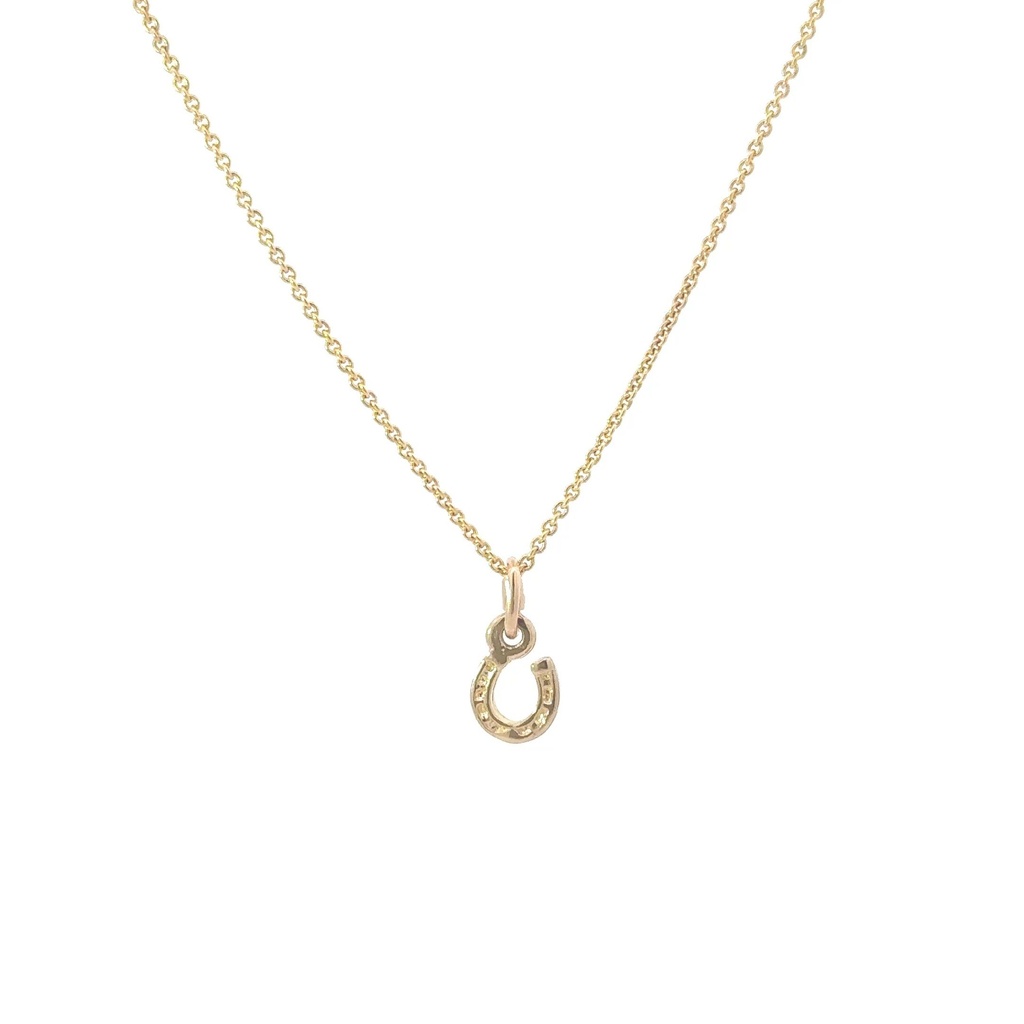 Horseshoe Pendant | 9K Yellow Gold