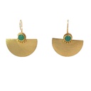 Earrings | Gold Plated Brass Half Moons