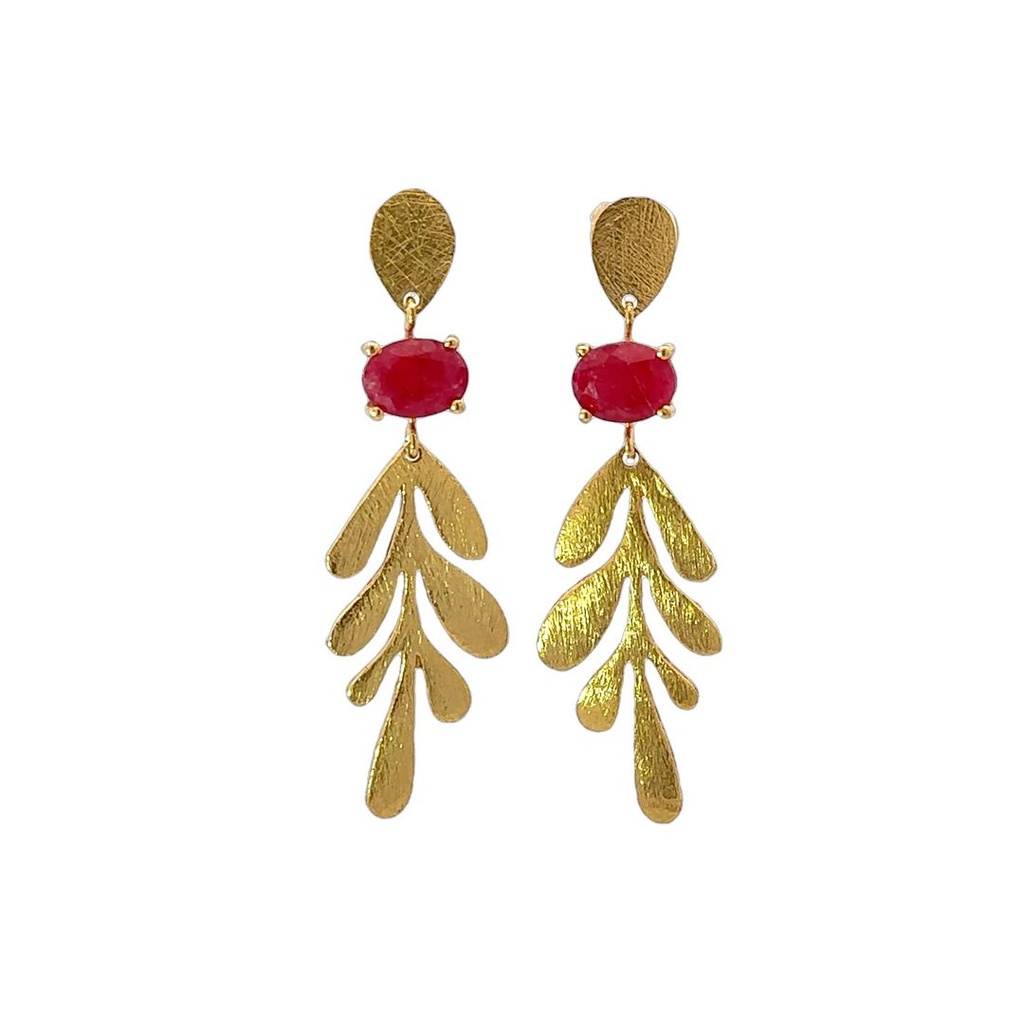 Earrings | Dangling Leaf Design