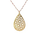 Necklace | Gold Plated with Pink Opal