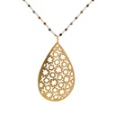 Necklace | Gold Plated with Mixed Agate