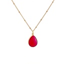 Necklace | Gold Plated with Dyed Agate