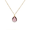 Necklace | Gold Plated with Amethyst