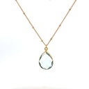 Necklace | Gold Plated with Dyed Agate