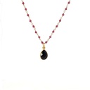 Necklace with Purple Pendant | Mixed Stones