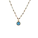 Necklace with Blue Pendant | Mixed Stones