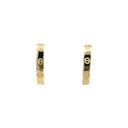 Huggie Hoop Earrings | Oval Screw Detail 9K 11x2.8mm