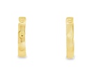 Huggie Hoop Earrings | Oval Screw Detail 9K 11x2.8mm