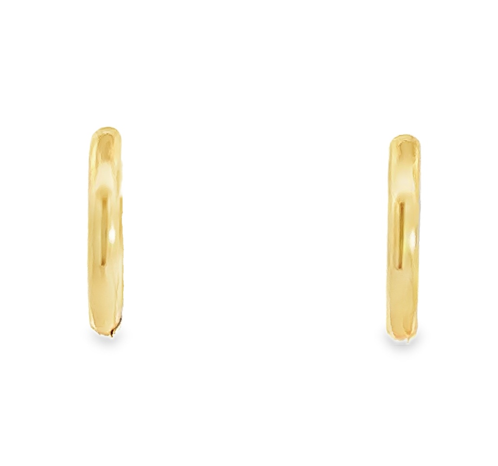 Huggie Hoop Earrings | 10mm x 1.9mm Round 9K