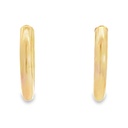 Hoop Earrings | 15mm x 3mm Round 9K Yellow Gold