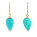 Earrings | Inverted Amazonite Drops 9K Gold Hooks