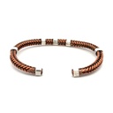 Bangle Cuff | Plaited Copper With Silver
