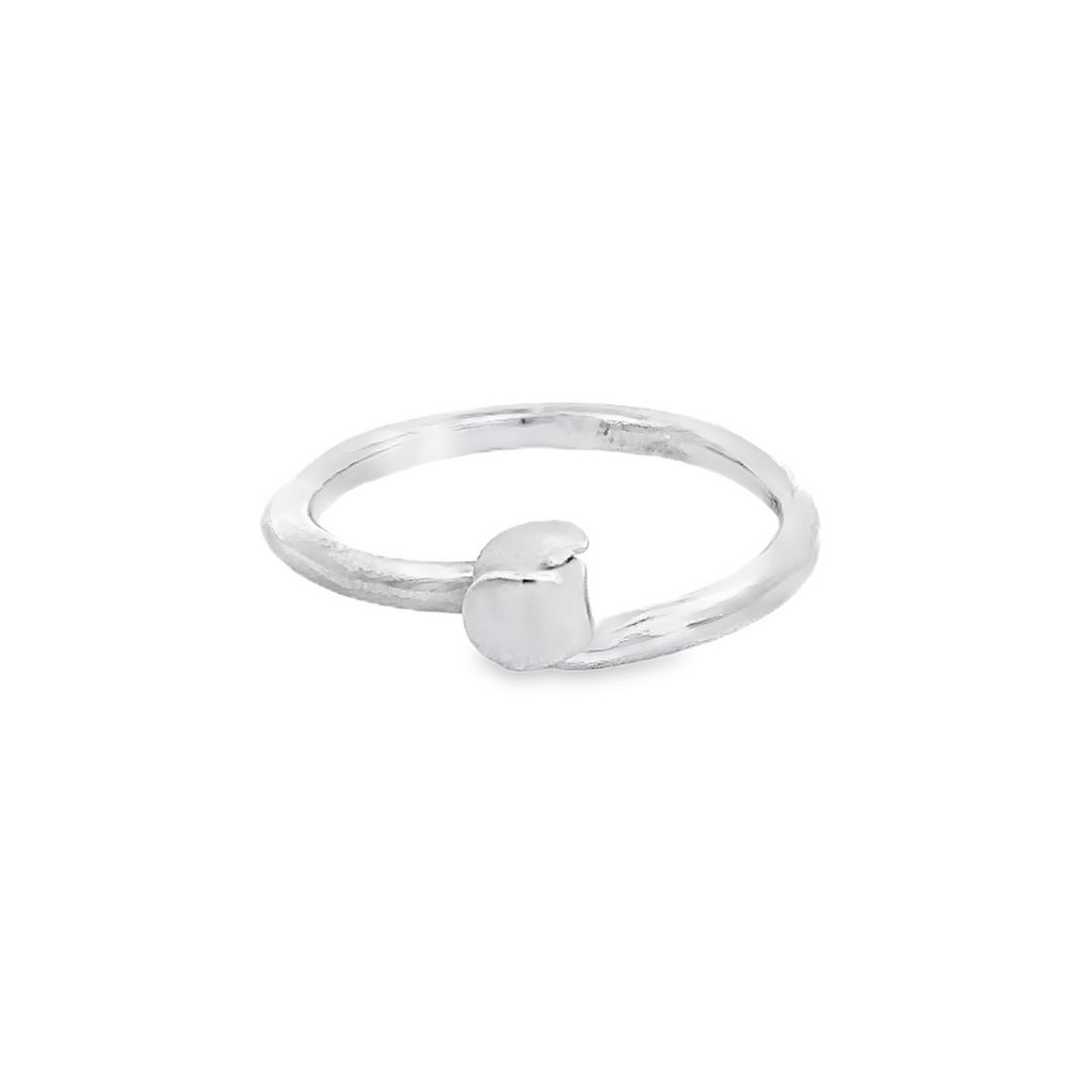 Ring | Folded Silver Leaf Top