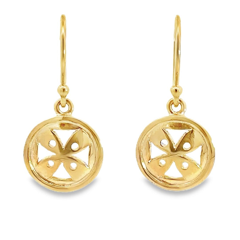 Earrings | Pierced Discs 9K Gold