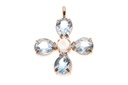 Pendant Blue Topaz & Moonstone Rose Gold