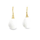 Earrings | White Agate Drops On 9K Gold Hooks