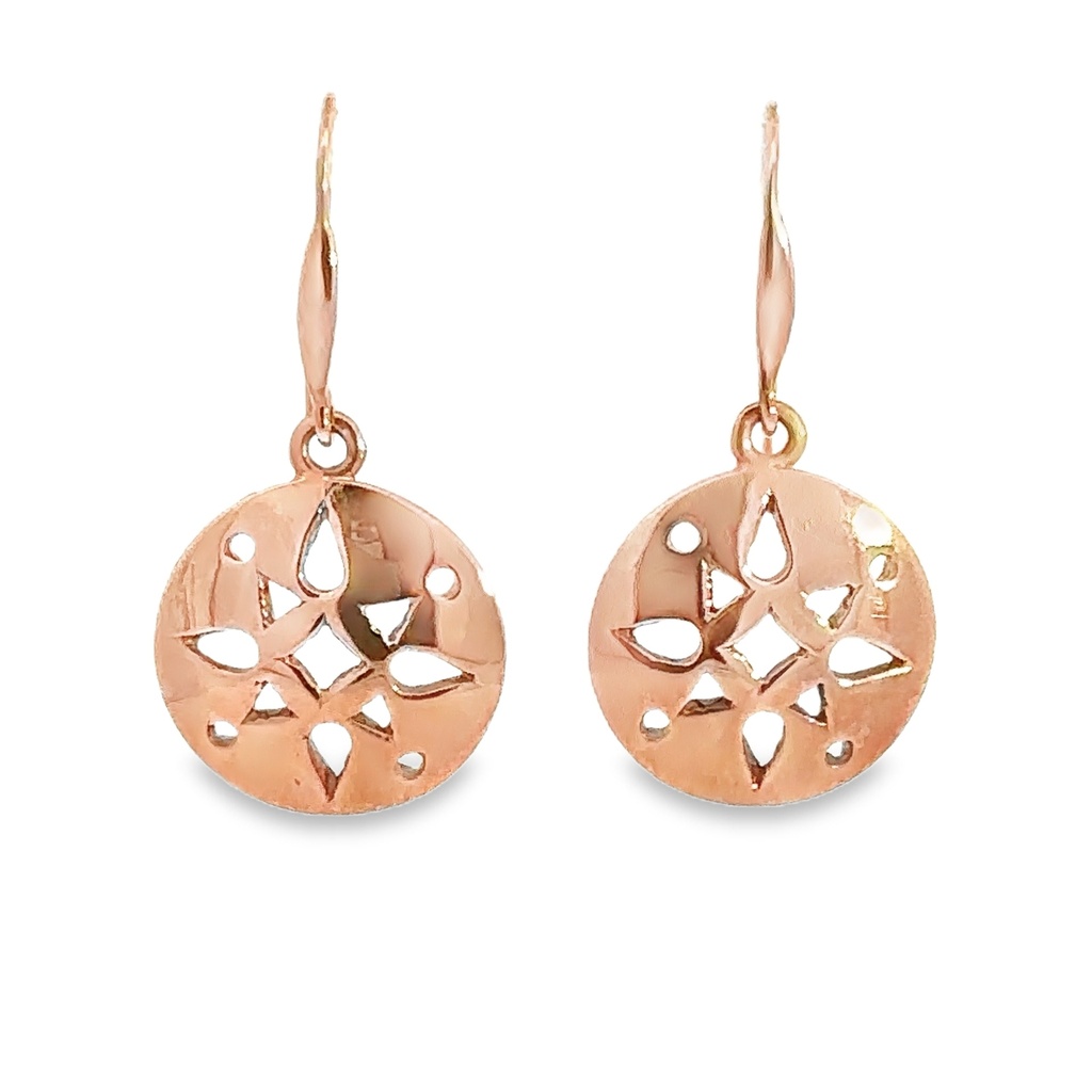 Earrings In 9K Rose Gold | Pierced Design Drop