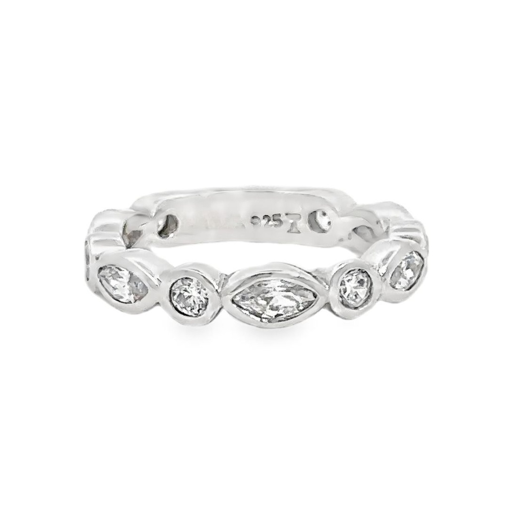 Cubic Ring | In Round & Marquise Sterling Silver