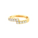 Diamond Ring | 18K Yellow Gold Zig Zag Band