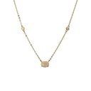 Opal Necklace & Diamond Detail | 14K Lightning Ridge