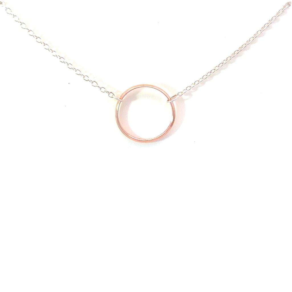 Petals Silver Necklace | "Grandmother"  With Circle