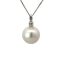 South Sea Pearl Pendant With Diamond In 9KWG