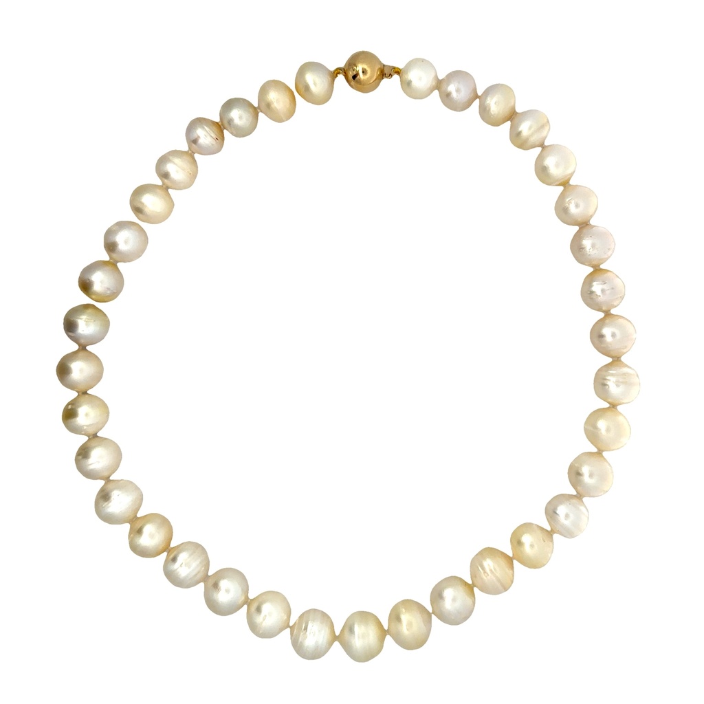 Pearl Necklace | South Sea with 18ct Yellow Gold Ball Clasp