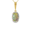 Opal and Diamond Pendant | Oval