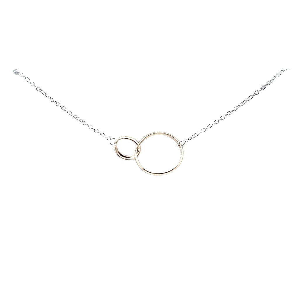 Petals Silver Necklace Godmother With Interlocking Links