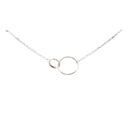 Petals Silver Necklace Godmother With Interlocking Links