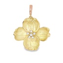 Diamond Flower Pendant | 18ct Yellow Gold