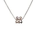 Petals Silver 'Friends' Circle Necklace