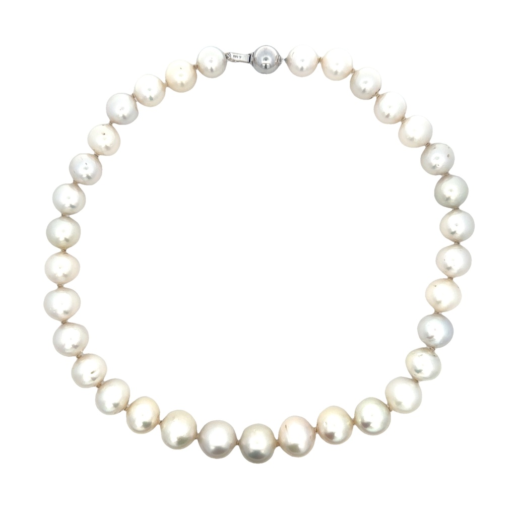 South Sea Pearl Necklace With 14ct White Gold Ball Clasp