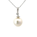 South Sea Pearl Pendant With Articulated Diamond In 18ct WG