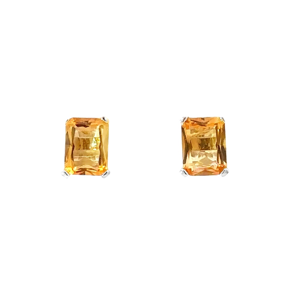 Citrine Stud Earrings | 14ct