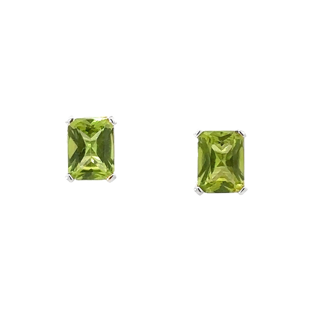Peridot Stud Earrings | 14ct