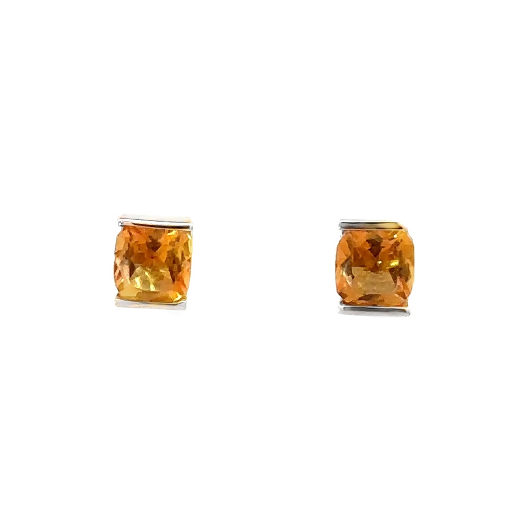 Citrine Stud Earrings | 14ct
