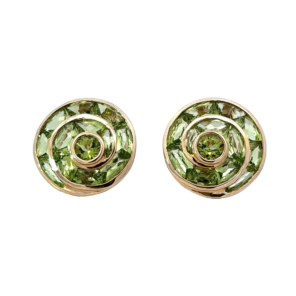 Peridot Stud Earrings | 14ct