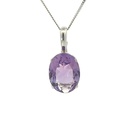 Amethyst Pendant In 14K White Gold