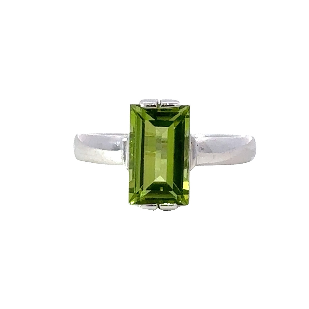 Peridot 14K White Gold Ring