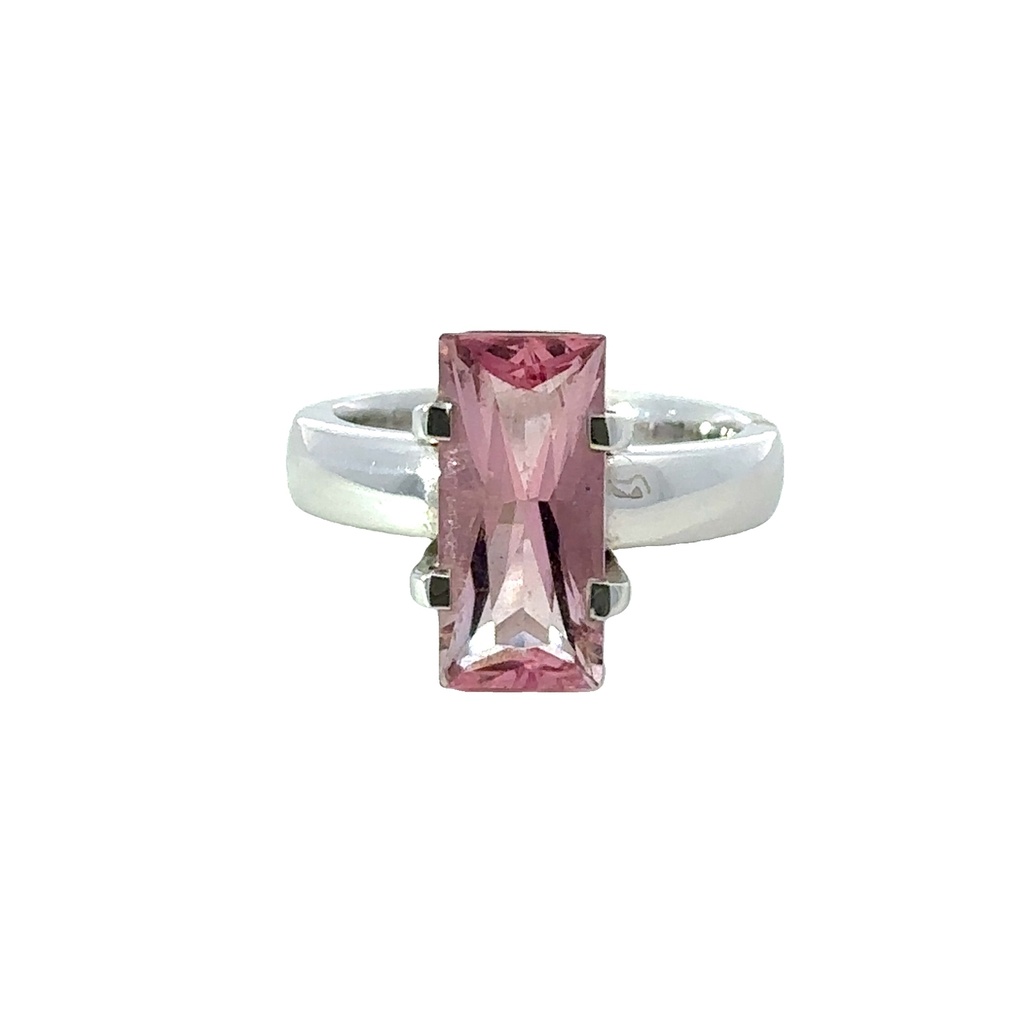 Morganite Ring In 18ct White Gold