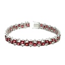 Garnet and Diamond 14ct White Gold Bracelet