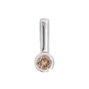 Champagne Diamond 18K White Gold Pendant