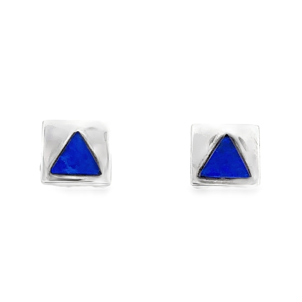 Triplet Opal Stud Earrings In Sterling Silver